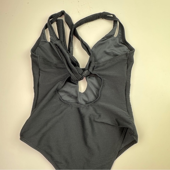 BCBG Generation Black Cutout One Piece Bathing Suit Swimsuit size Medium - Picture 6 of 12